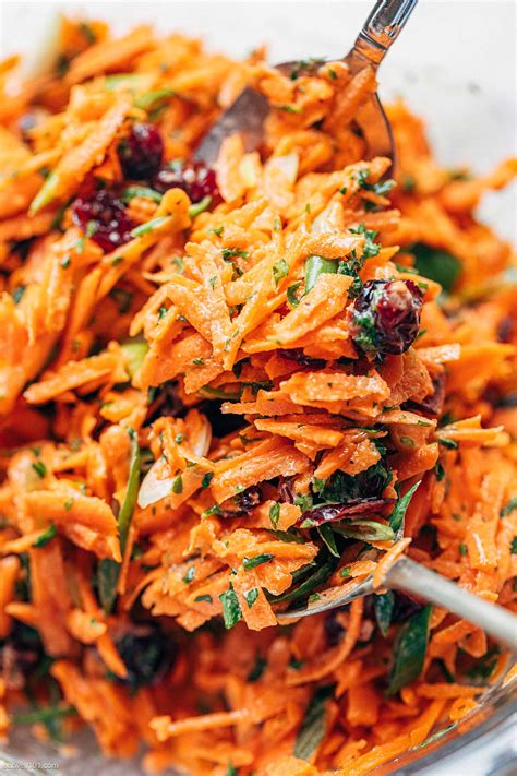 Shredded Carrot Salad Recipe with Honey Mustard Dressing – Carrot Salad ...