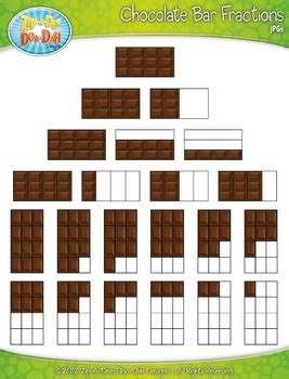 Chocolate Bar Fractions Clipart {Zip-A-Dee-Doo-Dah Designs} | TpT