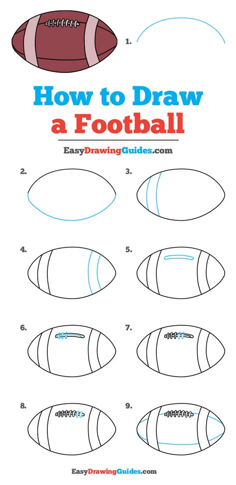 How to Draw a Football - Really Easy Drawing Tutorial | Drawing ...