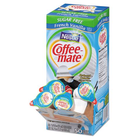 Sugar-Free French Vanilla Creamer, 0.375oz, 50/Box - ELEVATE Marketplace