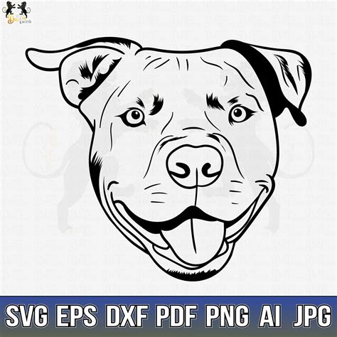 Drawing & Illustration Pitbull svg pitbull face svg cut file for cricut clipart Silhouette Art ...