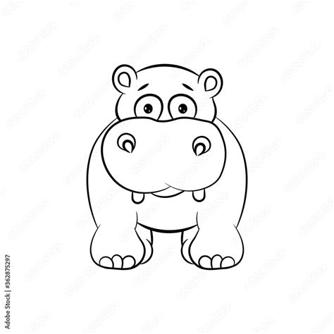 Hippo Drawing For Kids