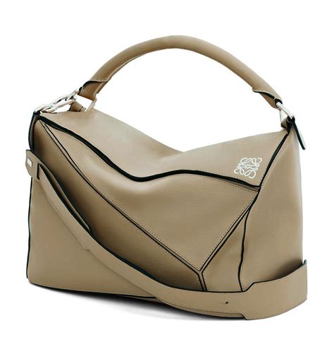 Loewe Puzzle Medium Leather Bag in Natural | Lyst