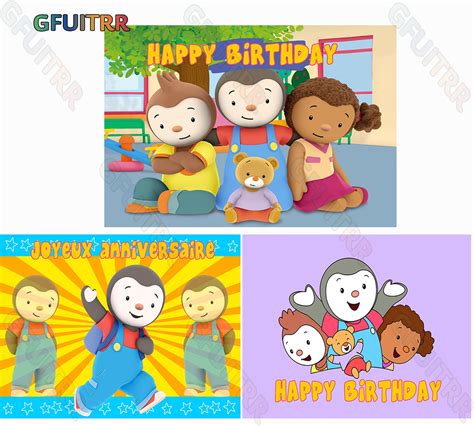 GFUITRR-Tchoupi-Backdrop-Kids-Birthday-Party-Background-Toy-Monkey-Bear-Doll-Vinyl-Photography ...