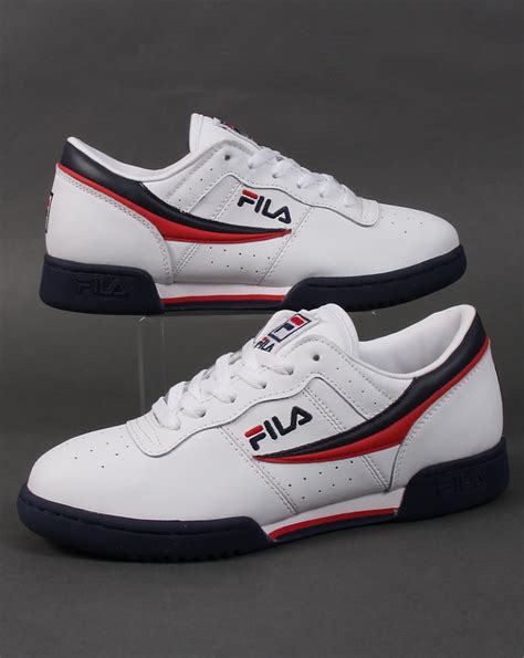 Fila Vintage Original Fitness Trainers White/Navy/Red,shoes,80s