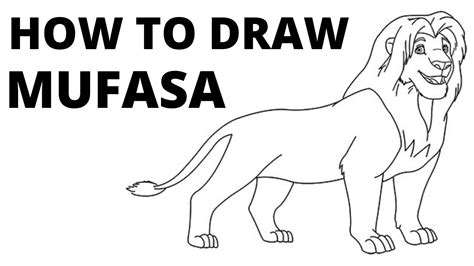 How To Draw Mufasa From Lion King