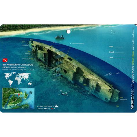 Dive Map - SS President Coolidge - The Scuba Doctor Dive Shop - Buy ...