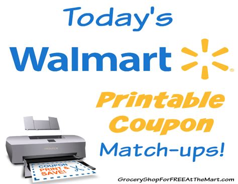 Today's Walmart Printable Coupon Matchups! | Grocery Shop For FREE at The Mart!!