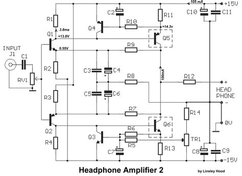 Headphone Class A Amplifier circuit diagram and instructions