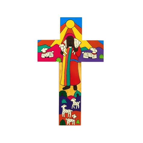 40 cm Modern Good Shepherd Cross. Cross for a school.