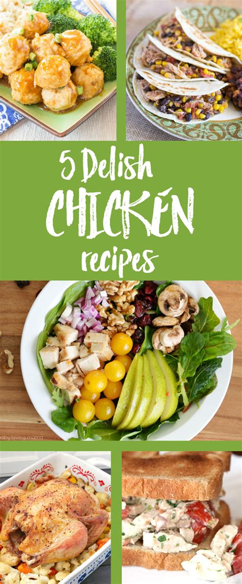 5 Delish Chicken Recipes - Tabler Party Of Two | Delish chicken recipes, Chicken recipes, Recipes