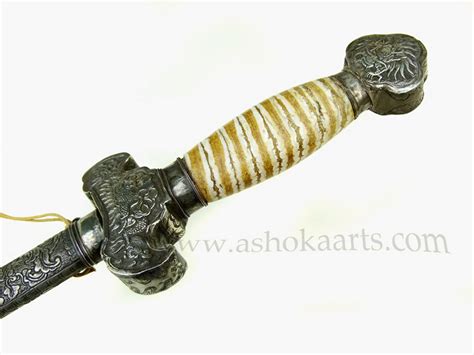 Magnificent rare Vietnamese Straight sword Kiem with elephant molar ...