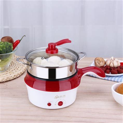 1.8L Double-Layer Stainless Steel Mini Electric Pot Pan Cooker Cooking Fry Stew – Alexnld.com