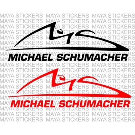 Michael schumacher formula 1 decal stickers