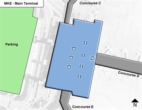 Milwaukee General Mitchell Airport MKE Concourse D Map