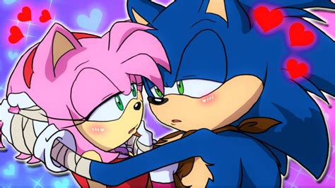 Sonic And Amy Hugging Sonic X