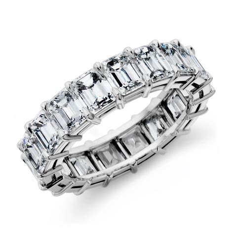 Emerald Cut Diamond Eternity Ring in Platinum (7.40 ct. tw.) | Blue Nile