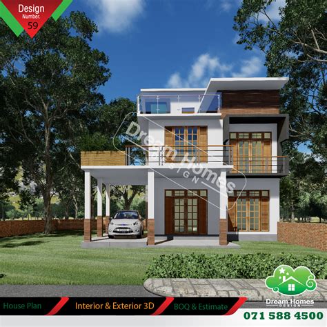 3 Bed Room House Plan Sri Lanka - Dream Home Design & Interiors (PVT)LTD