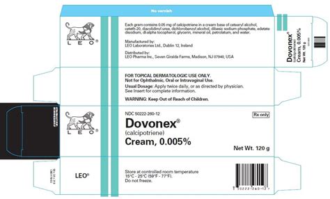 Dovonex Cream - FDA prescribing information, side effects and uses