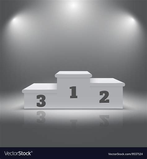 Illuminated realistic sport winners 3d podium Vector Image