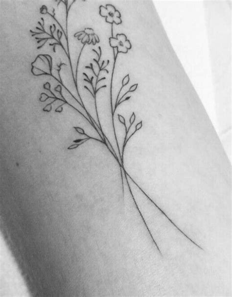 Simple Line Flower Tattoo - Wiki Tattoo