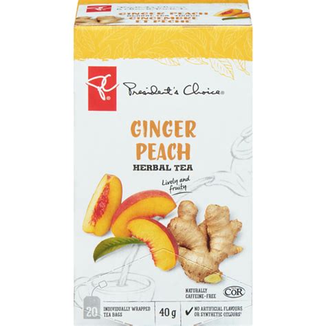 PC Ginger Peach Herbal Tea | PC.ca