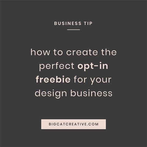 How to create the perfect opt-in freebie for your design business — Big ...