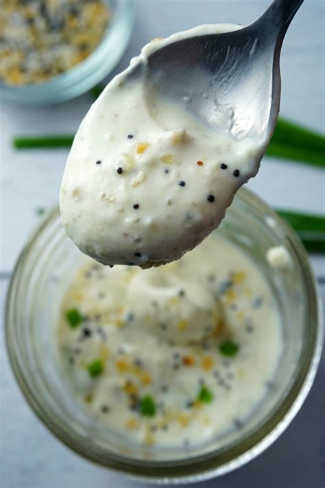 Cream Cheese Salad Dressing with Everything Bagel Seasoning - Frydae