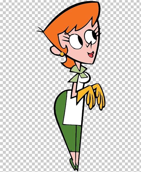 an animated cartoon character with red hair and green pants, holding her hand out to the side