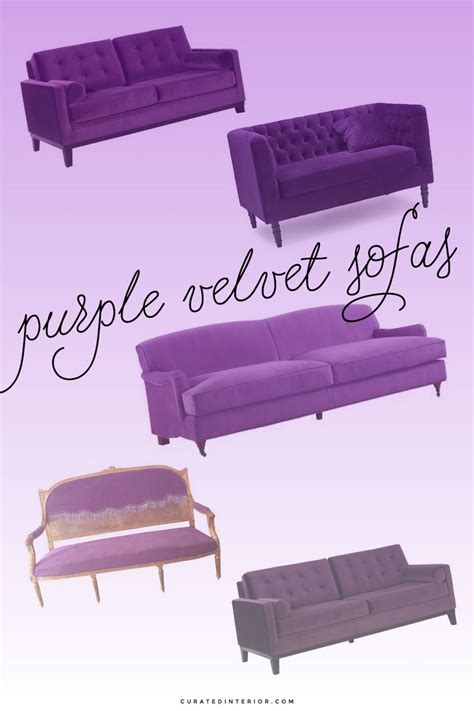 Thinking about a purple velvet sofa? Here are our favorite picks! #purplesofa #livingroom Home ...