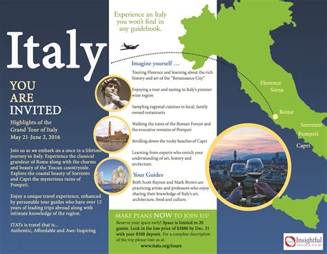 xItaly Brochure inside - ITATs - Art, Travel and Culture