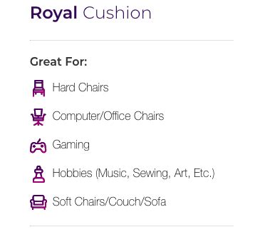 Purple Royal Seat Cushion | For heavy weights