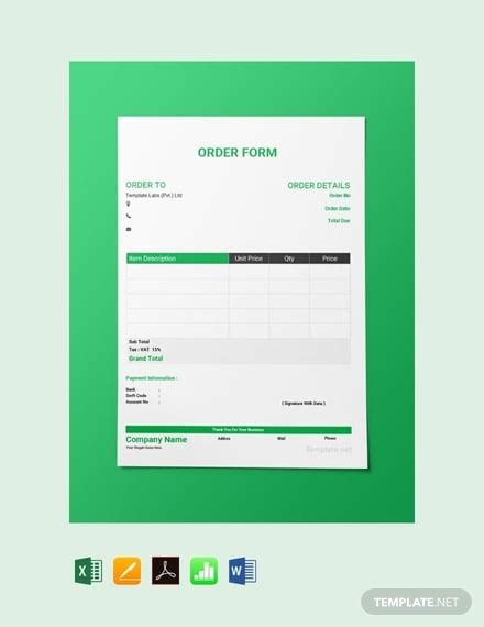 Free Order Form Template Google Docs - FREE PRINTABLE TEMPLATES