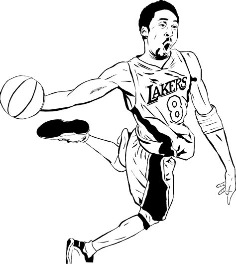 Marvelous Kobe Bryant Coloring Pages Printable - Coloring Pages