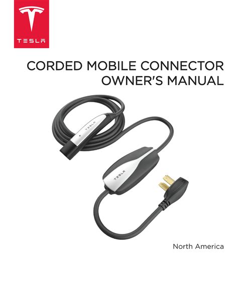 Tesla CORDED MOBILE CONNECTOR Owner's Manual | Manualzz