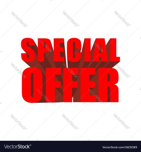 Special offer template lettering symbol business Vector Image