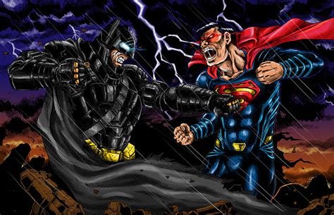 Batman V Superman Fan Art Illustration, batman, superman, superheroes, artwork, HD wallpaper ...