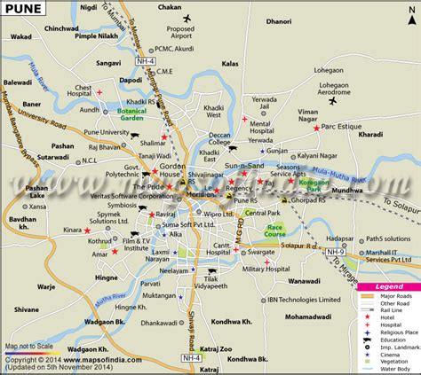 Pune City Road Map | Color 2018