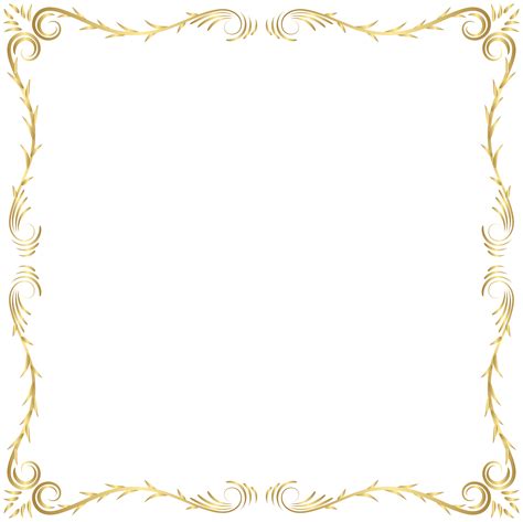 Frame Border Transparent PNG Clip Art | Gallery Yopriceville - High-Quality Images and ...