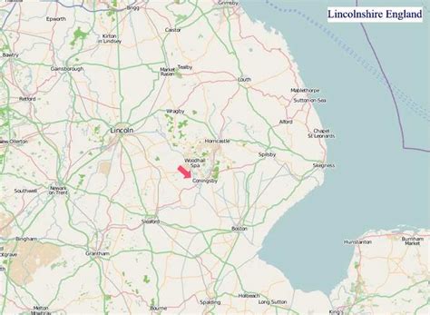 A Map of Lincolnshire England. Lincolnshire UK Map