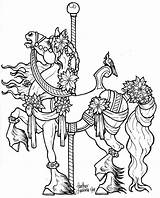 Carousel Horse Coloring Pages To Print  Home sketch template