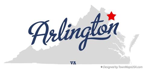 Map of Arlington, VA, Virginia