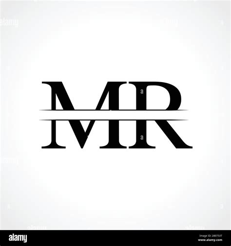 Initial MR letter Logo Design vector Template. Abstract Black Letter MR logo Design Stock Vector ...