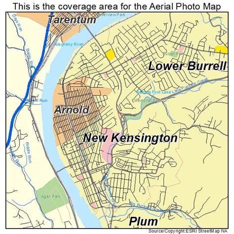 Aerial Photography Map of New Kensington, PA Pennsylvania