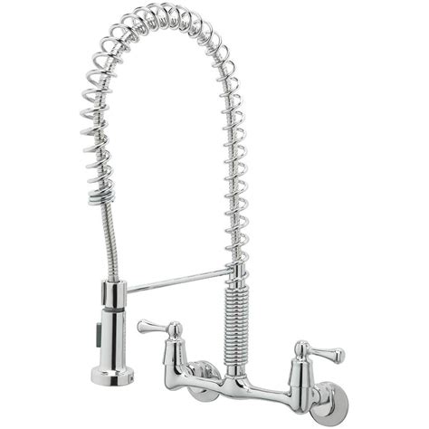 Tosca 2-Handle Wall-Mount Pull-Down Sprayer Kitchen Faucet in Chrome 255-K820-T - The Home Depot