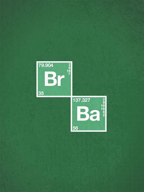 the element symbol for ba is shown on a green background