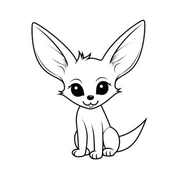 Fennec Fox Sketch PNG Transparent Images Free Download | Vector Files | Pngtree