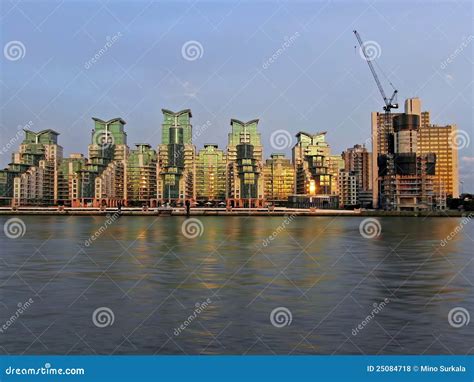 Riverside in London stock photo. Image of england, crane - 25084718