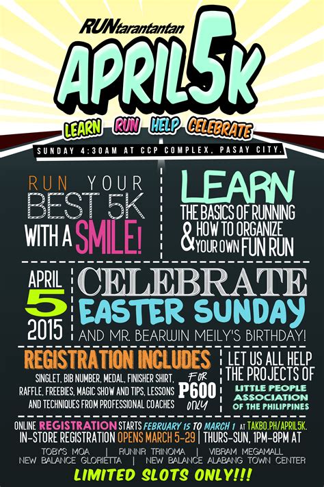 April 5K - April 5, 2015 | Registration, Singlet, Map | Pinoy Fitness