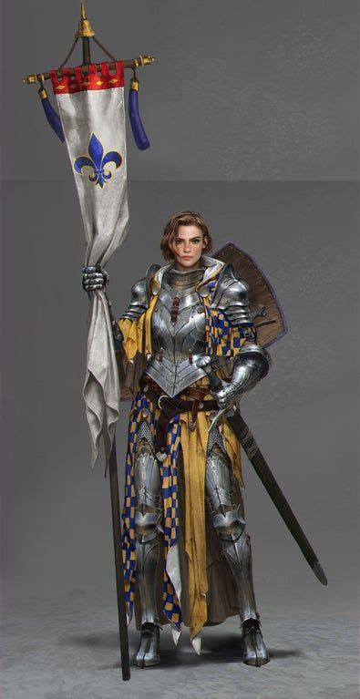 Joan of Arc by Hongyu Wang : armoredwomen | Fantasy female warrior, Concept art characters ...